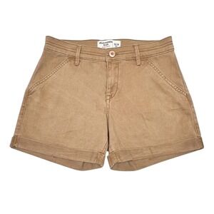 Abercrombie Kids Brown Khaki 13/14 Midi Short Button Fly Zip Free Shipping